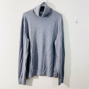 Calvin Klein Merino Wool Turtleneck Sweater Men Medium Lightweight Old Money